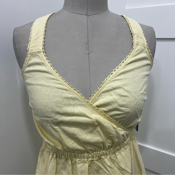 Women’s Cross Front Linen Maxi Straps Dress Universal Thread Yellow Size XS - Picture 4 of 9